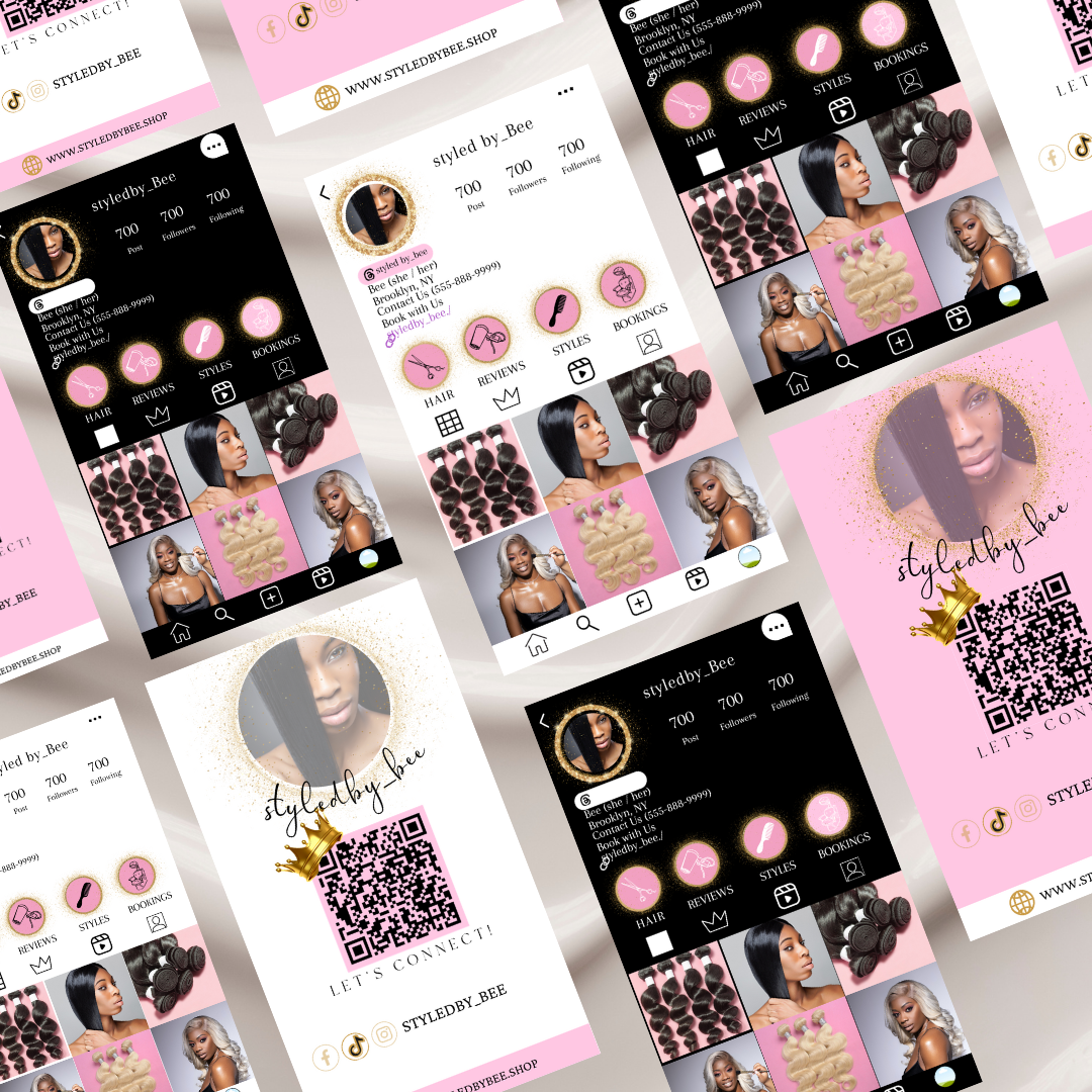 Editable Instagram Business Card Template ONLY